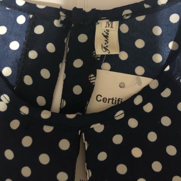 Polka dots Long Sleeves Blouse - Picture 6 of 6